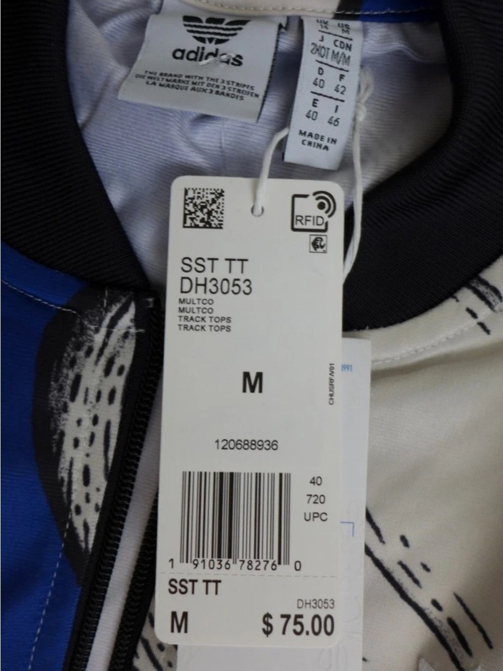 adidas x Rio Bomber Jacket - Blue/White/Tan - Picture 11 of 11